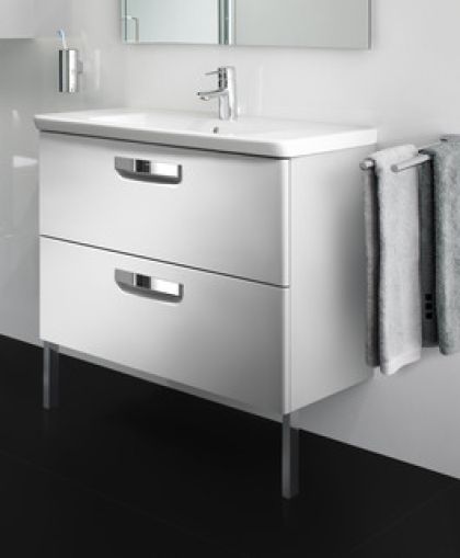 Шкаф за баня два цвята