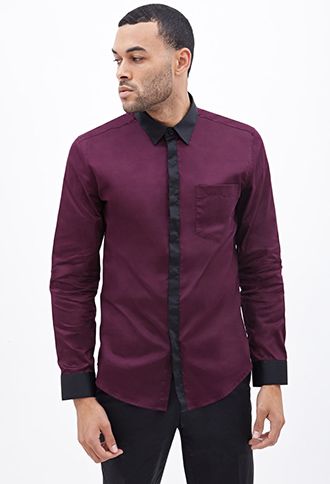 Cămașa cu guler colorat