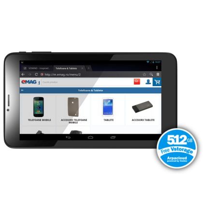 Vonino Onyx Z tablet with Dual-Core A7 1.30GHz processor, 7",1GB DDR3, 8GB, 3G, GPS, Bluetooth, Wi-Fi, Android 4.2. Jelly Bean